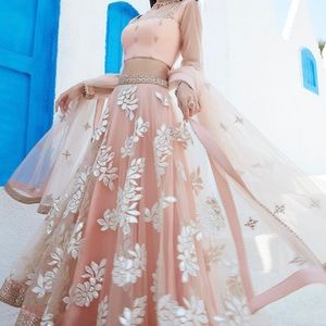 Peach Lashkaara Lehenga